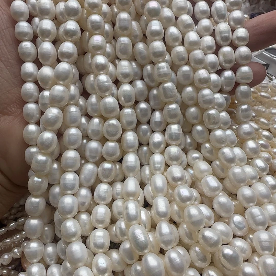 玛瑙/玉髓未镶嵌珠宝半成品8mm冷光小枣珠