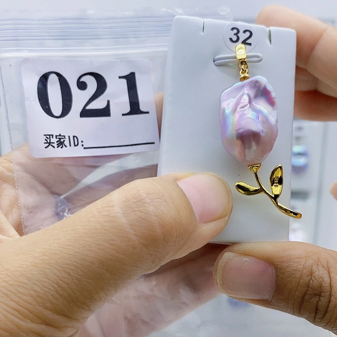 颈饰淡水珍珠钛钢