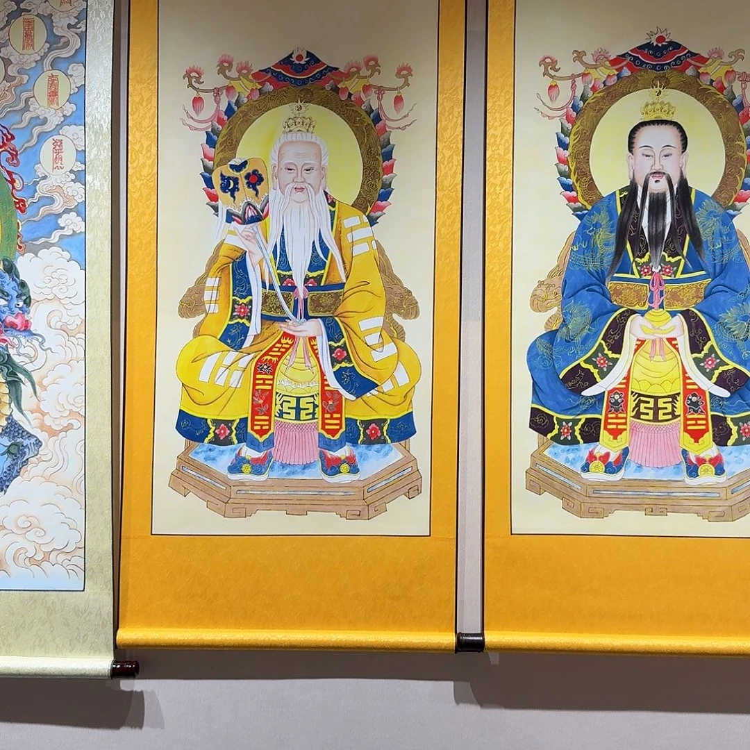 小***姐国画三清祖师一套