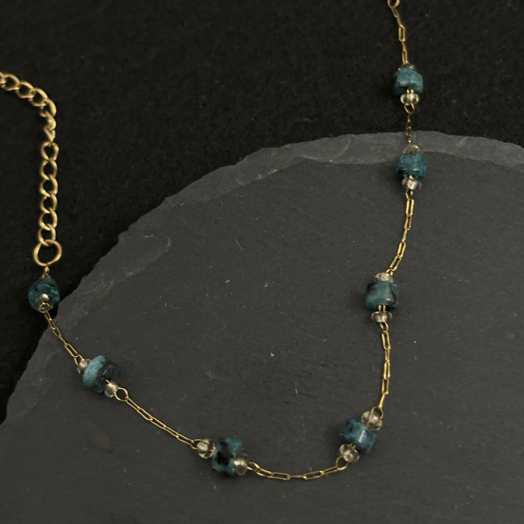 钛钢手链 蓝绿手链