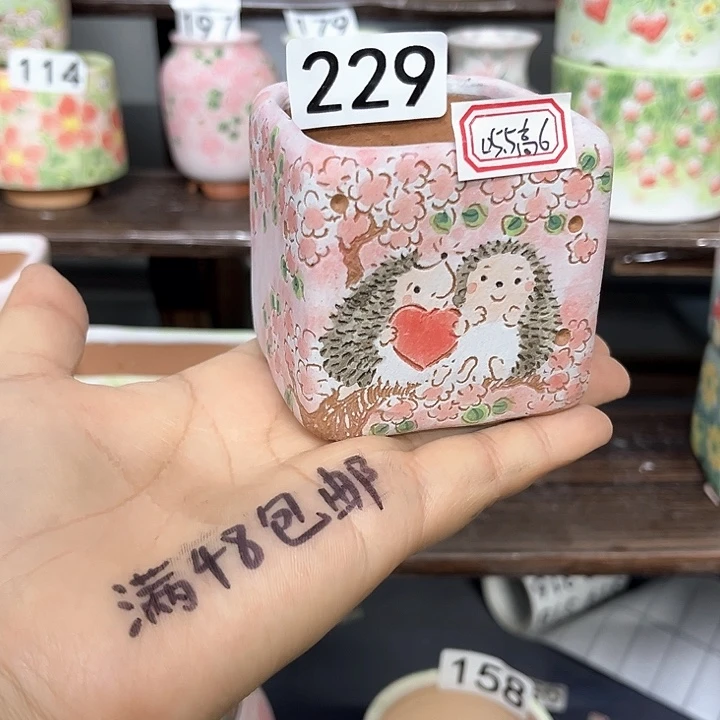 微瑕手工制作多肉花盆