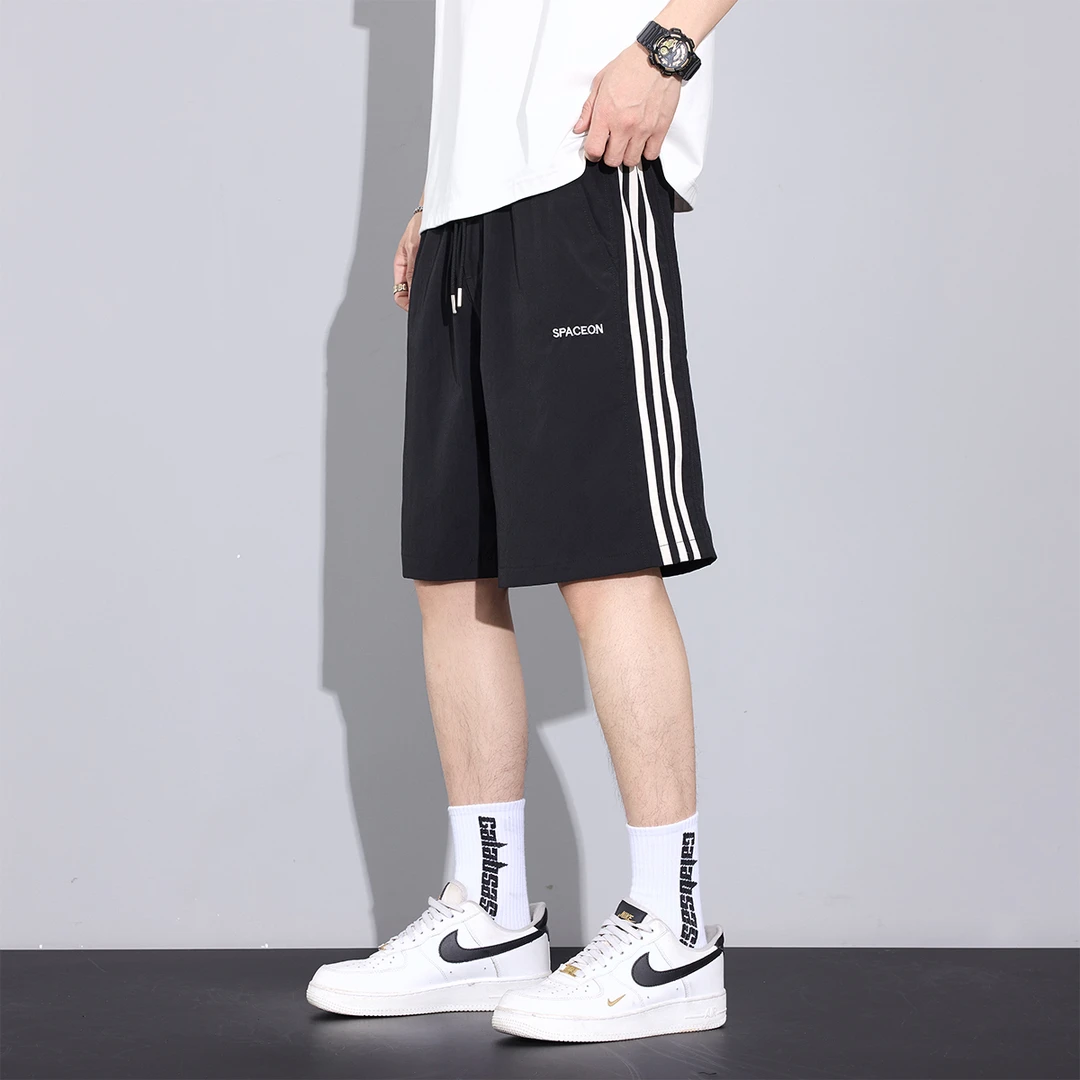 Kuvine冰丝凉感休闲五分裤男生夏季薄款运动短裤2025新款直筒中裤