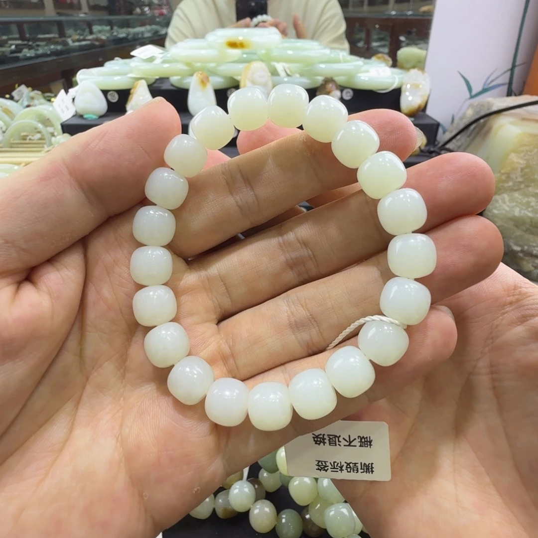 和田玉未镶嵌手串新疆和田玉手串卡10