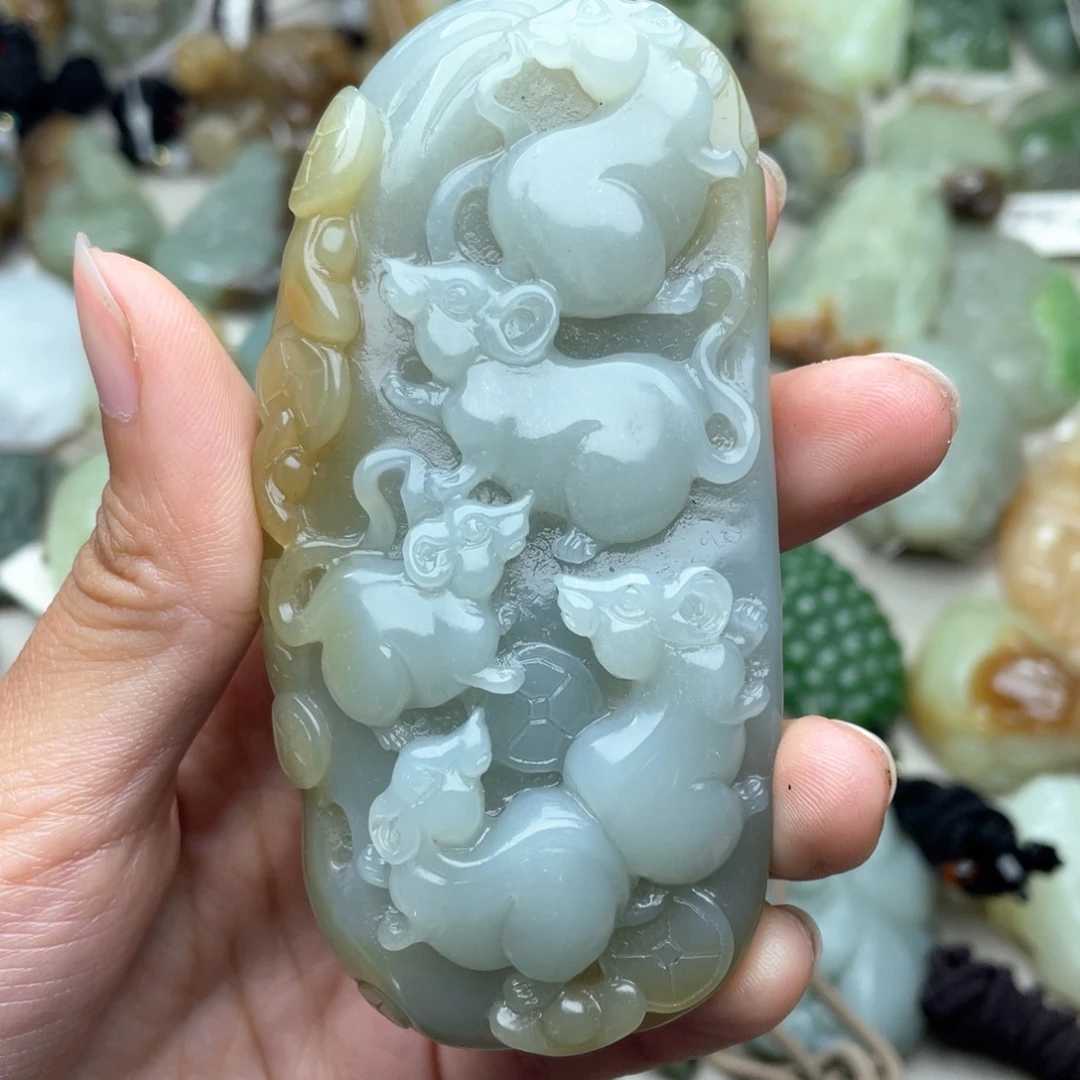 和田玉未镶嵌挂件