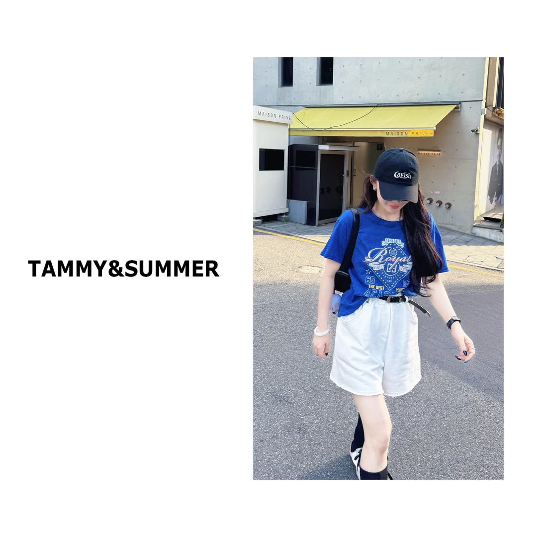 【Tammy&Summer】韩版图案印花薄款夏天百搭宽松圆领短袖T恤258601