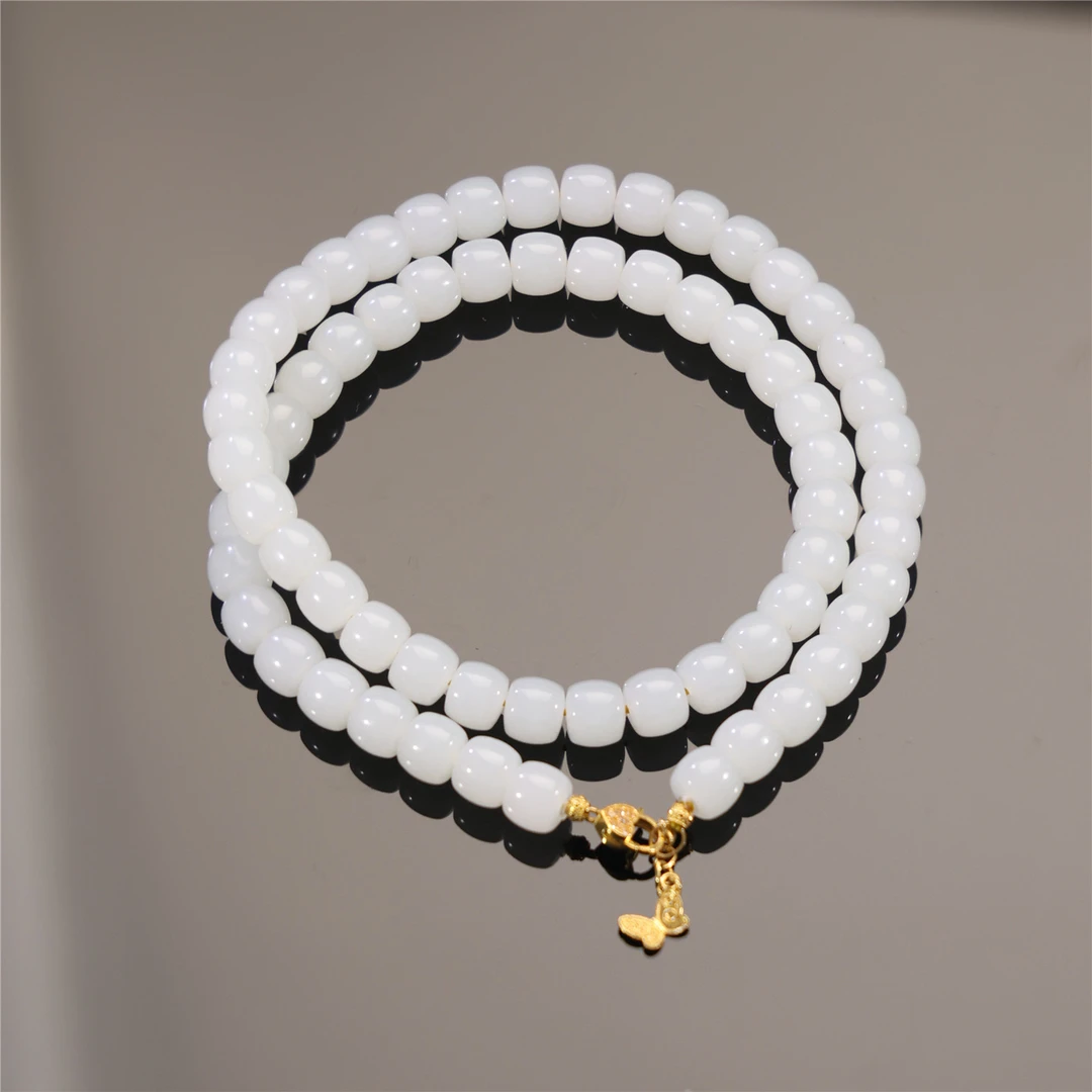 18k和田玉羊脂白玉项链