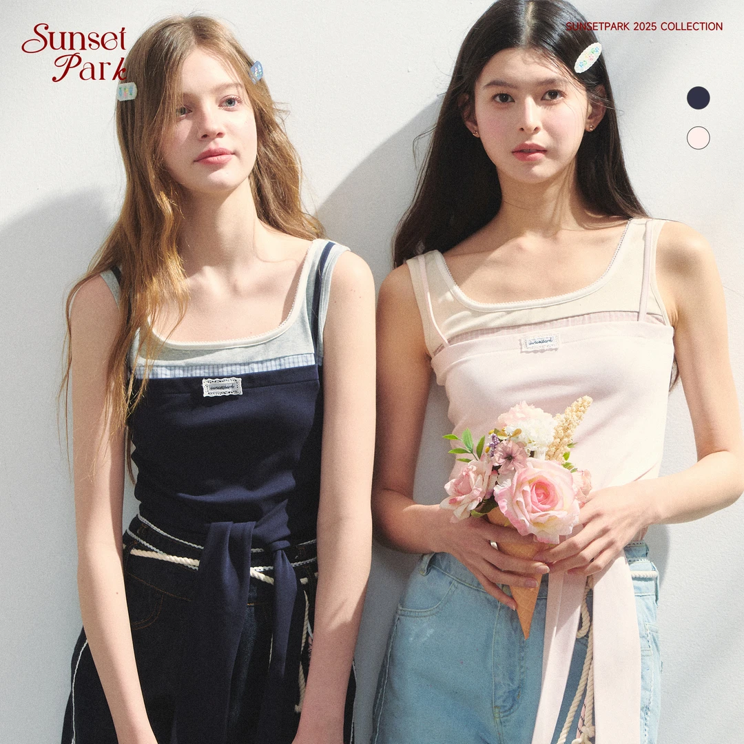 【赵今麦同款】SunsetPark日落公园 "网球女孩"叠穿miu系时髦背心