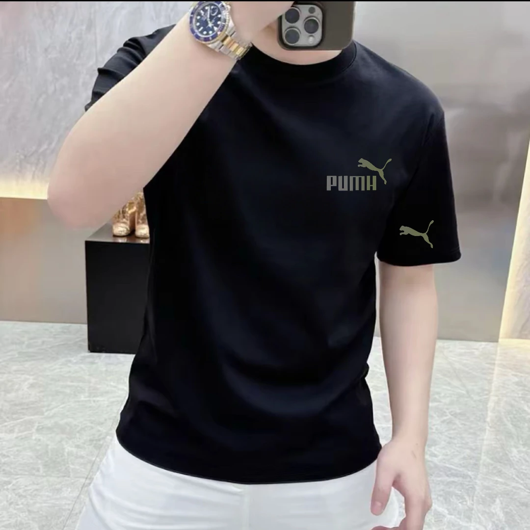 夏季爆款潮牌字母印花短袖T恤男士重磅高级感轻奢打底衫上衣