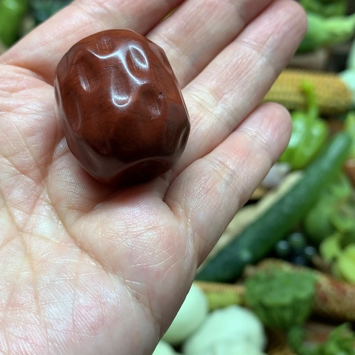 蛇纹石玉手把件未镶嵌玄*