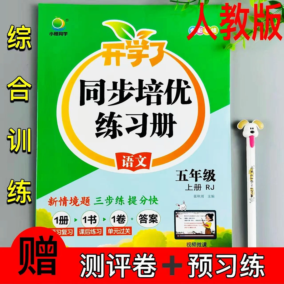五年级上册人教版语文同步练习册课时同步一课一练预习练测评卷RJ