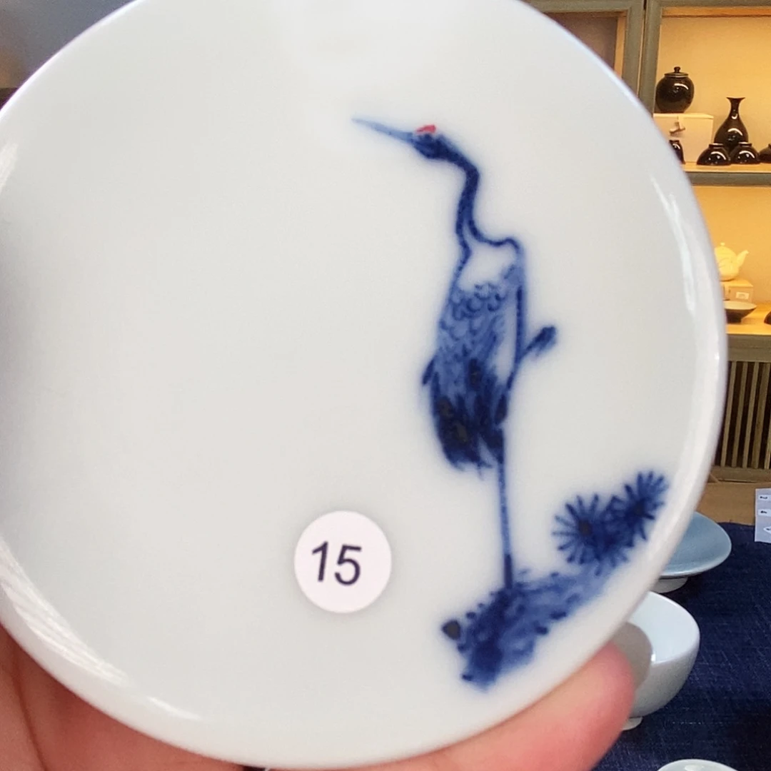 无*天予窑玉青鹤盖置15号