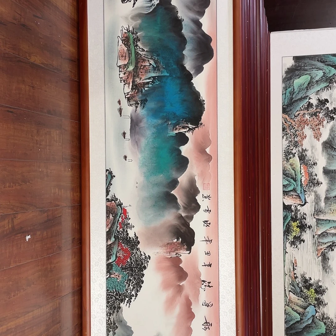 国画带框尺寸48*163厘米