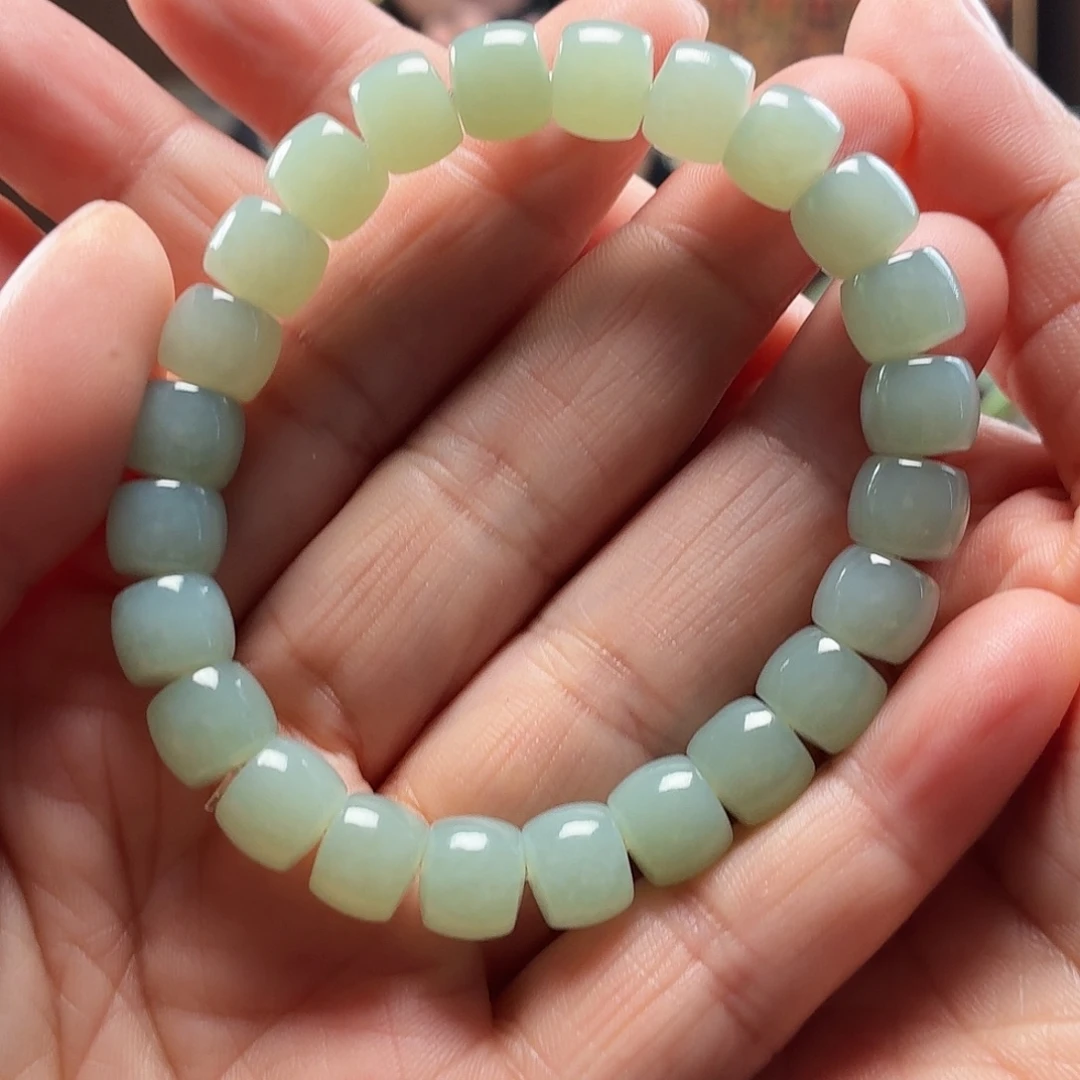 和田玉未镶嵌手串新疆和田玉且末蓝