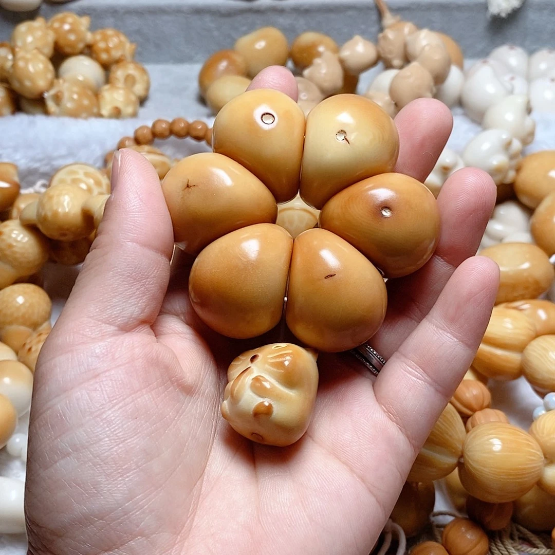 ****糖吊坠菩提根/象牙果瑕疵款蒜瓣手捻