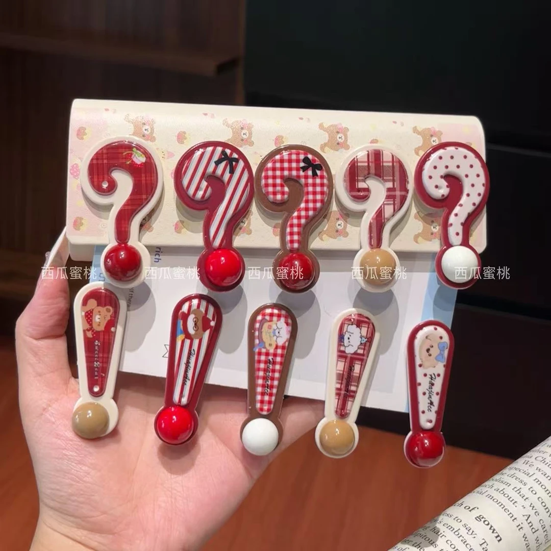 趣味卡通创意小狗问号发夹女刘海夹可爱鸭嘴夹子2025新款发卡头饰