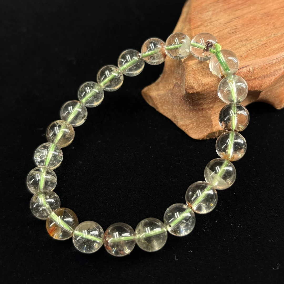 A245 天然带盆四季幽灵水晶8毫米手串 多样性 发一串