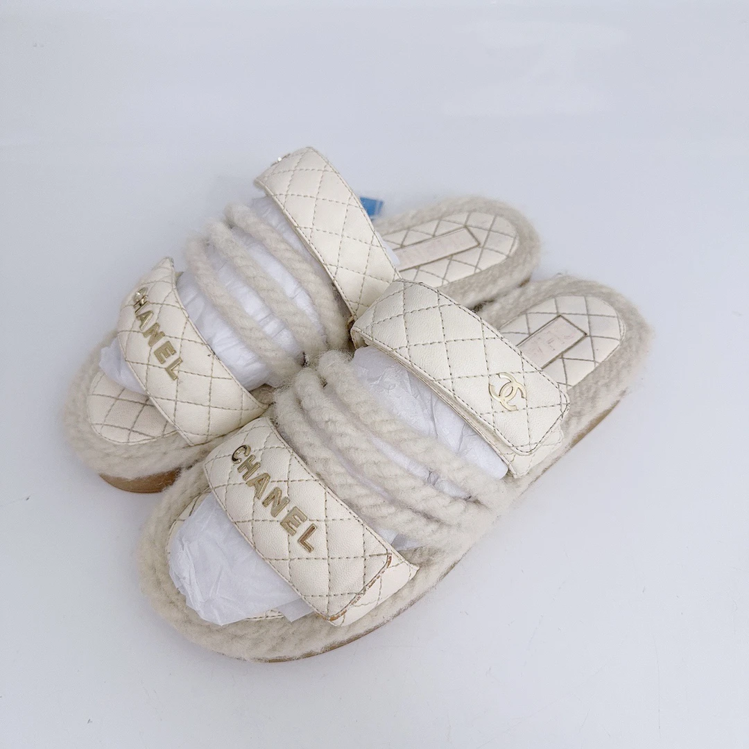 99新 Chanel/香奈儿 38码/魔术贴凉鞋/95新/jm08178