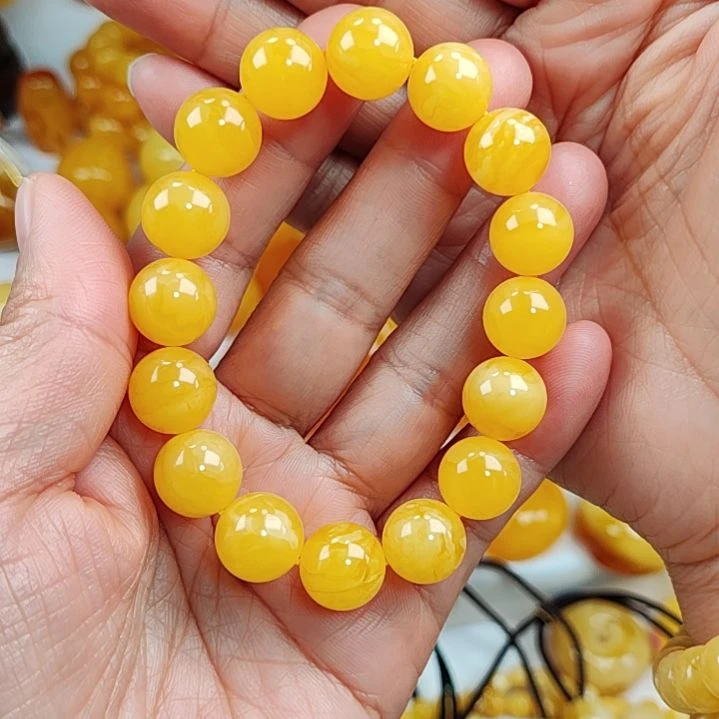 琥珀手串未镶嵌手串12