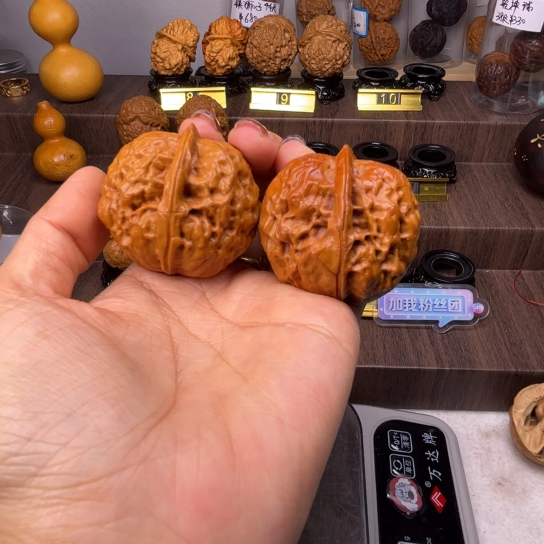 雨***6把件文玩核桃玄武金蟾