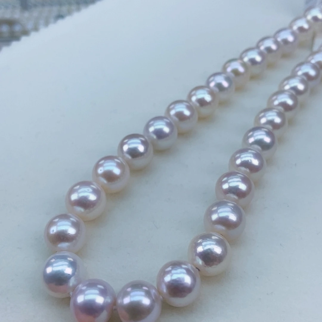 银S925镶嵌淡水珍珠10/11极强天女光炫彩超亮干净正圆