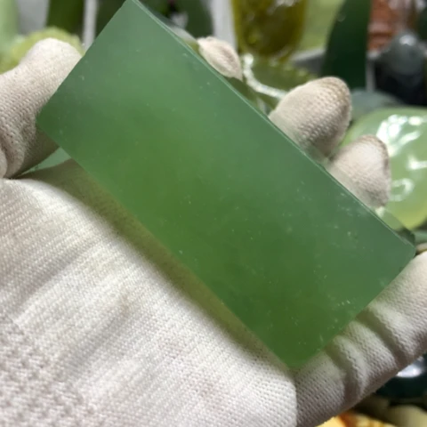 蛇纹石玉未镶嵌手把件