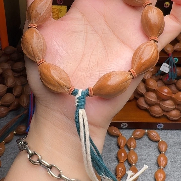 橄榄核手串1.6*28小尺寸 精致 原皮 梅林铁核