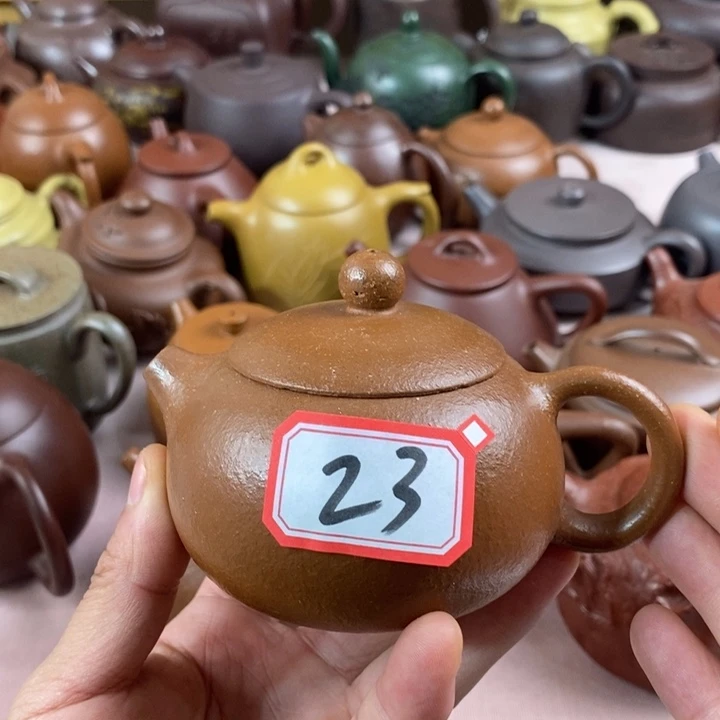 紫砂茶壶黄降坡西施