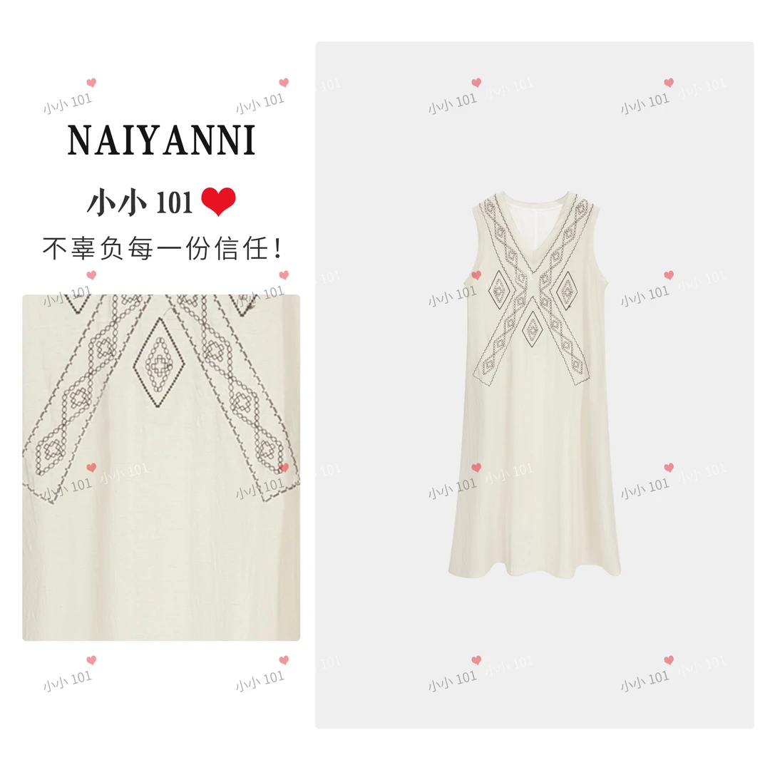【小小101专属】 2025夏季新款欧若风无袖连衣裙8117  HH001