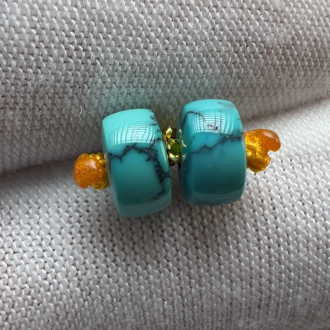 绿松石未镶嵌配饰6.6*3.6