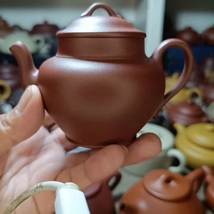 紫砂茶盘原矿清水泥宫灯260cc内推半手工
