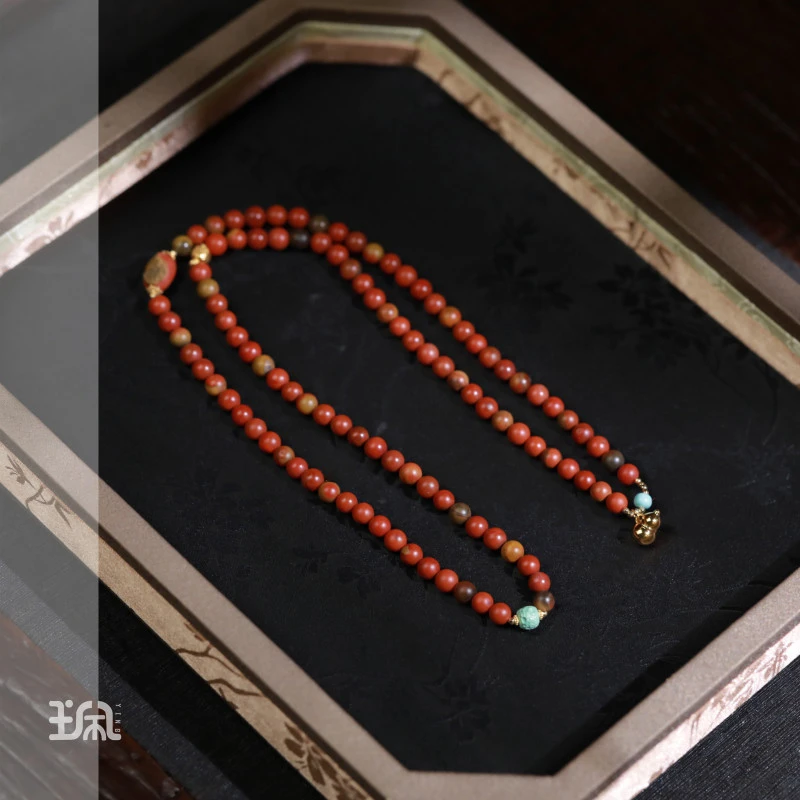 姝语|南红*手串*18K金镶嵌QXC24100623多样性发其一