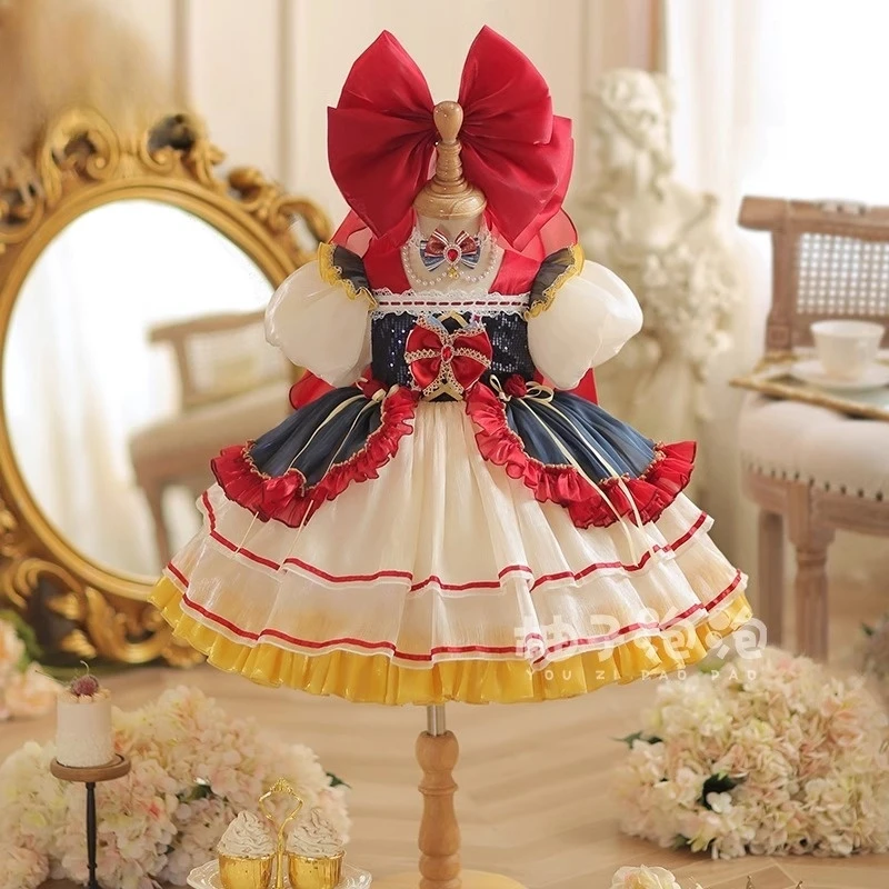 女童白雪公主裙2025新款夏装洛丽塔儿童洋气连衣裙夏季生日礼服裙