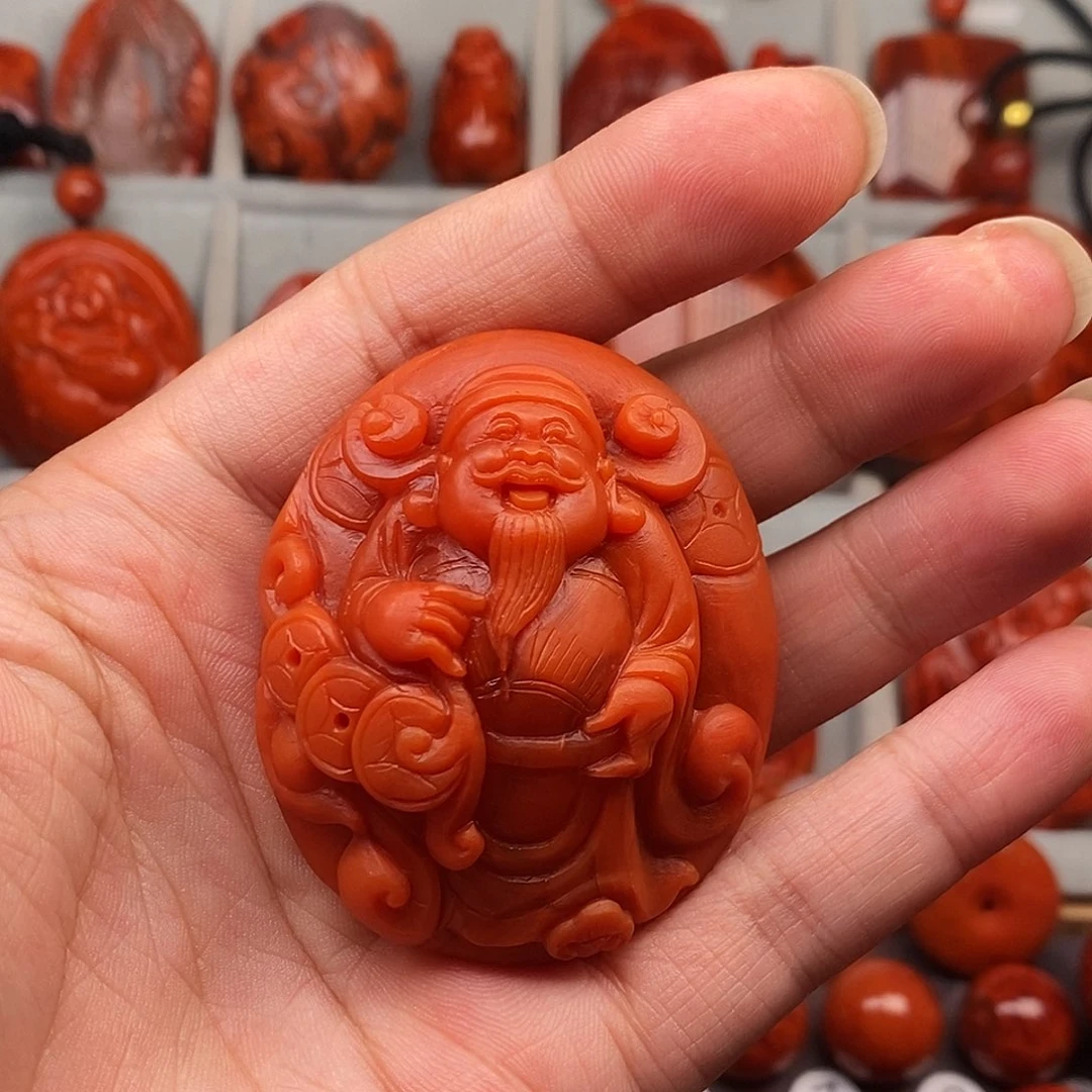 全***哥南红玛瑙未镶嵌吊坠(不含链)