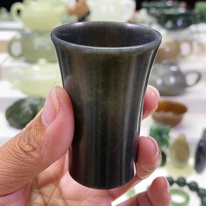 未镶嵌和田玉挂件茶杯50m l