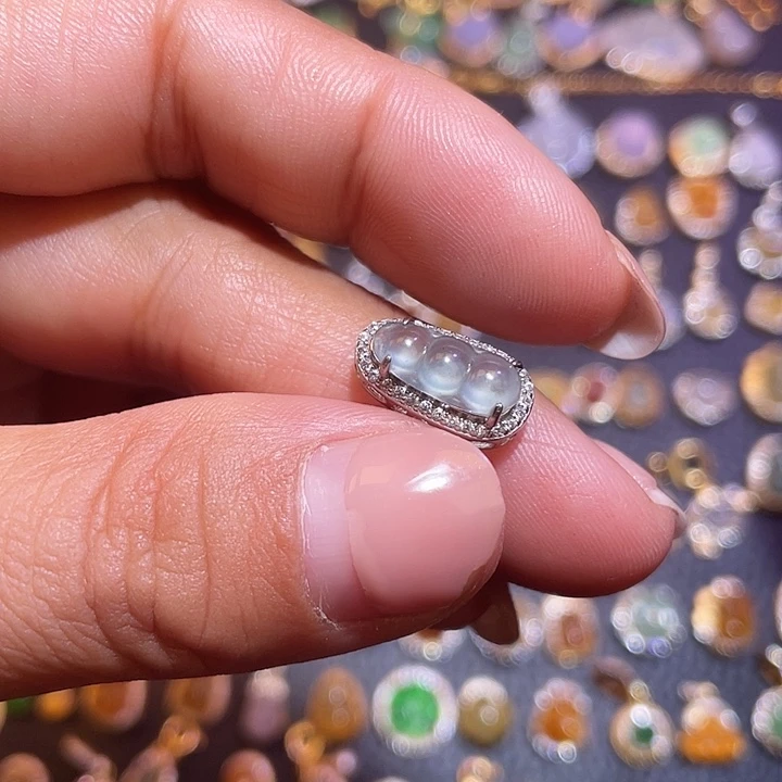 翡翠银S925镶嵌颈饰