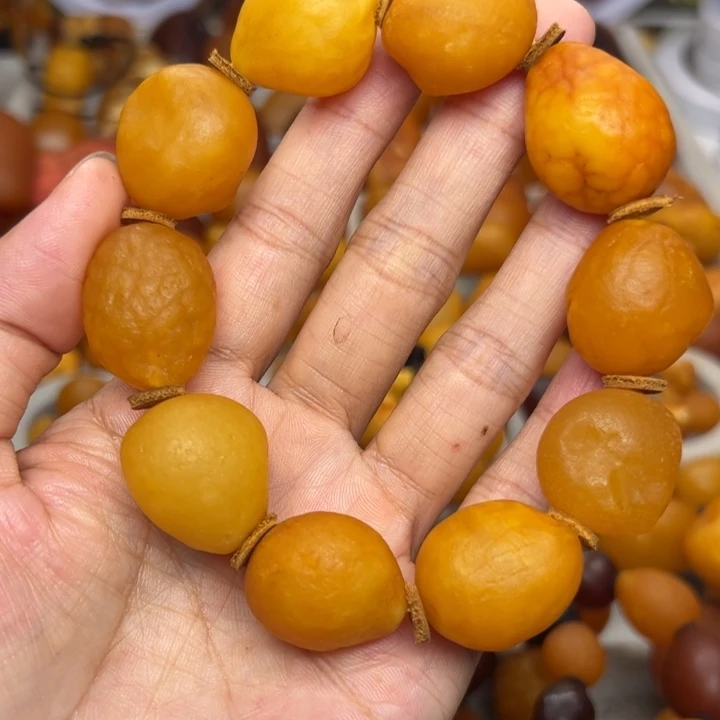 琥珀颈饰未镶嵌天然蜜蜡