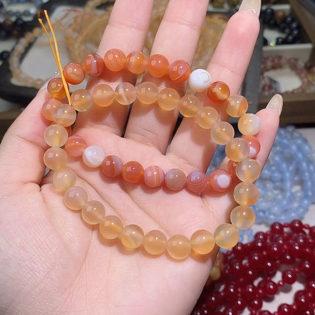 Q***_玛瑙/玉髓合金手链