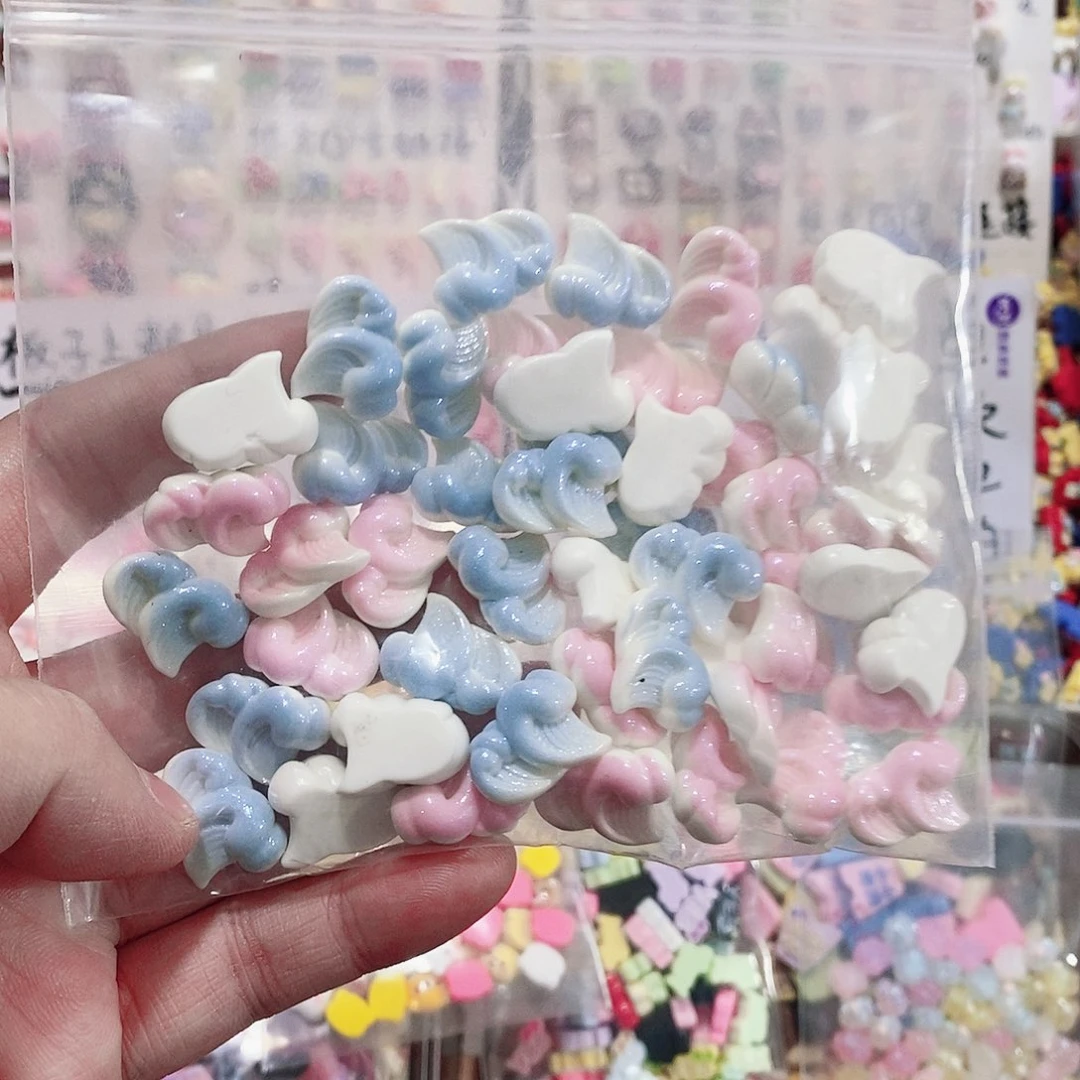 树脂想念（中号）金粉渐变2色海浪50个混