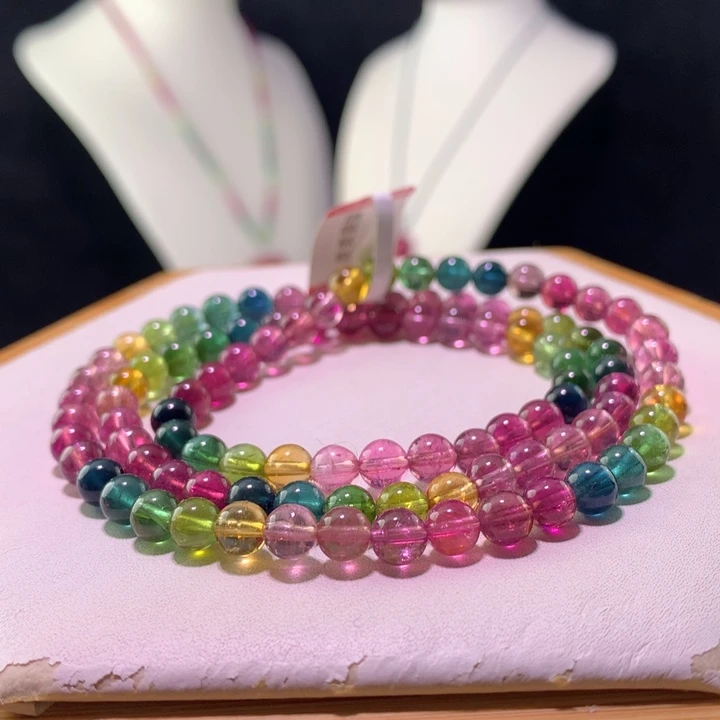 双色碧玺手链未镶嵌