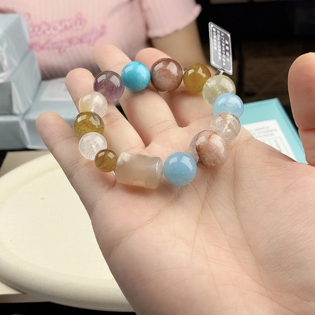 银S925镀金镶嵌手链水晶