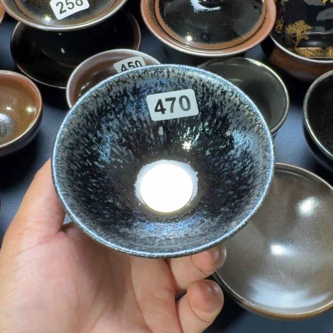军***小雨茶盏，手工柴烧
