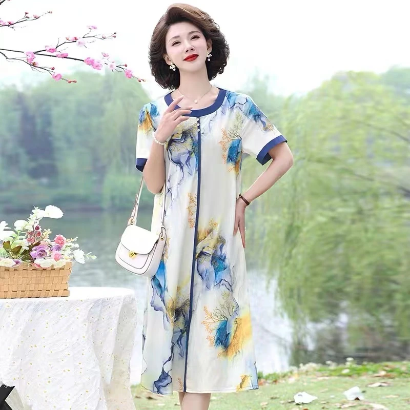 【撤柜断码甩】M667女装连衣裙气质时尚夏季休闲百搭中长款裙子