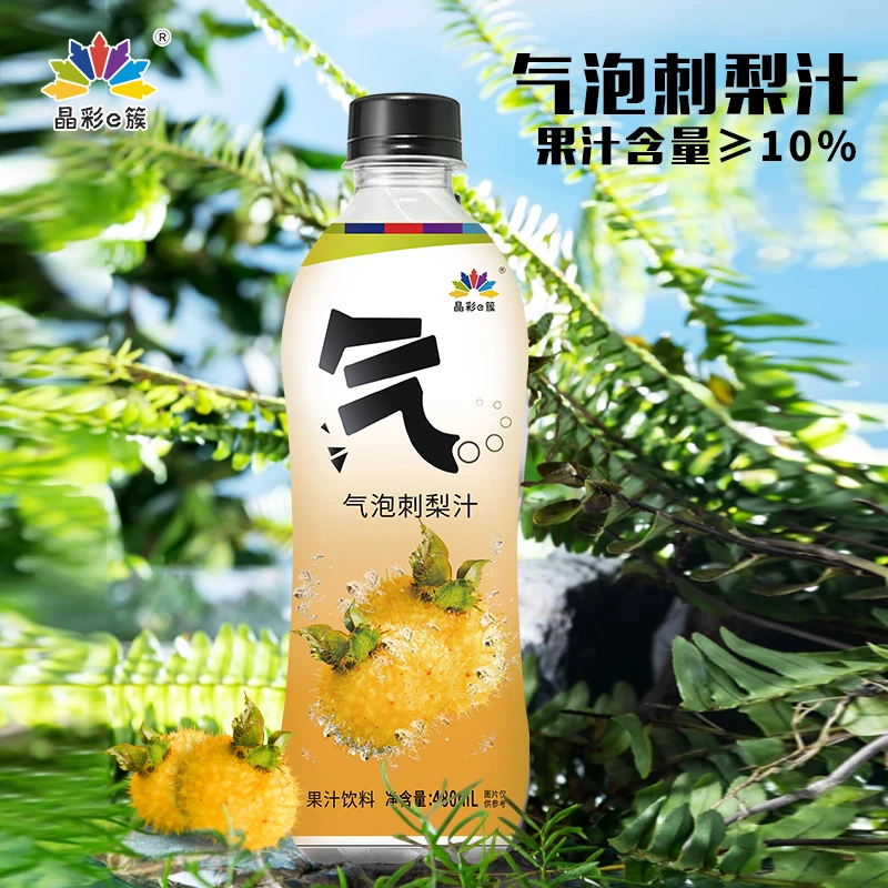 晶彩e簇气泡刺梨汁夏日必备网红饮品气泡水夏天解渴办公室饮料