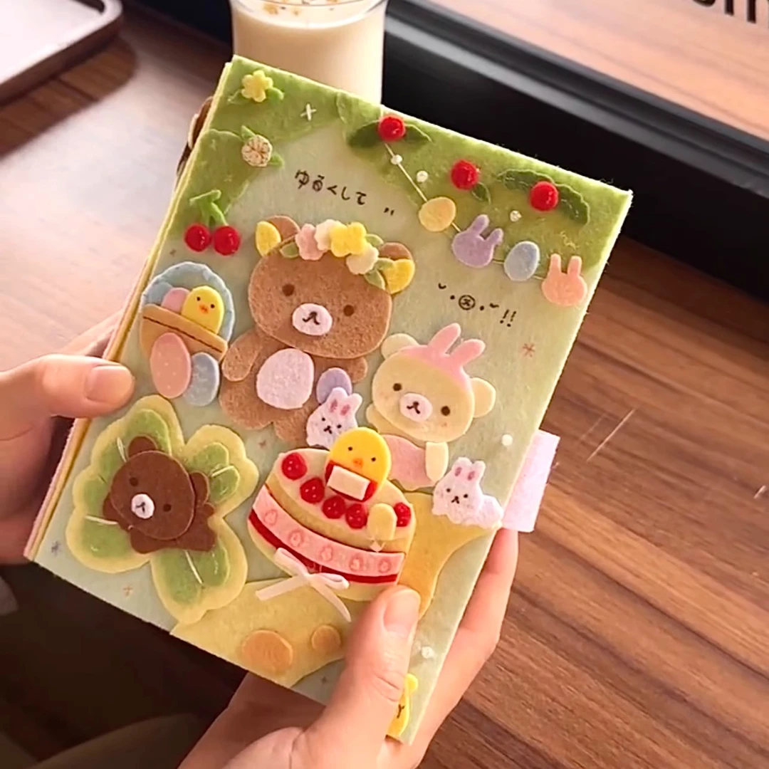 可爱小熊不织布3寸小卡拍立得收纳册少女心生日礼物