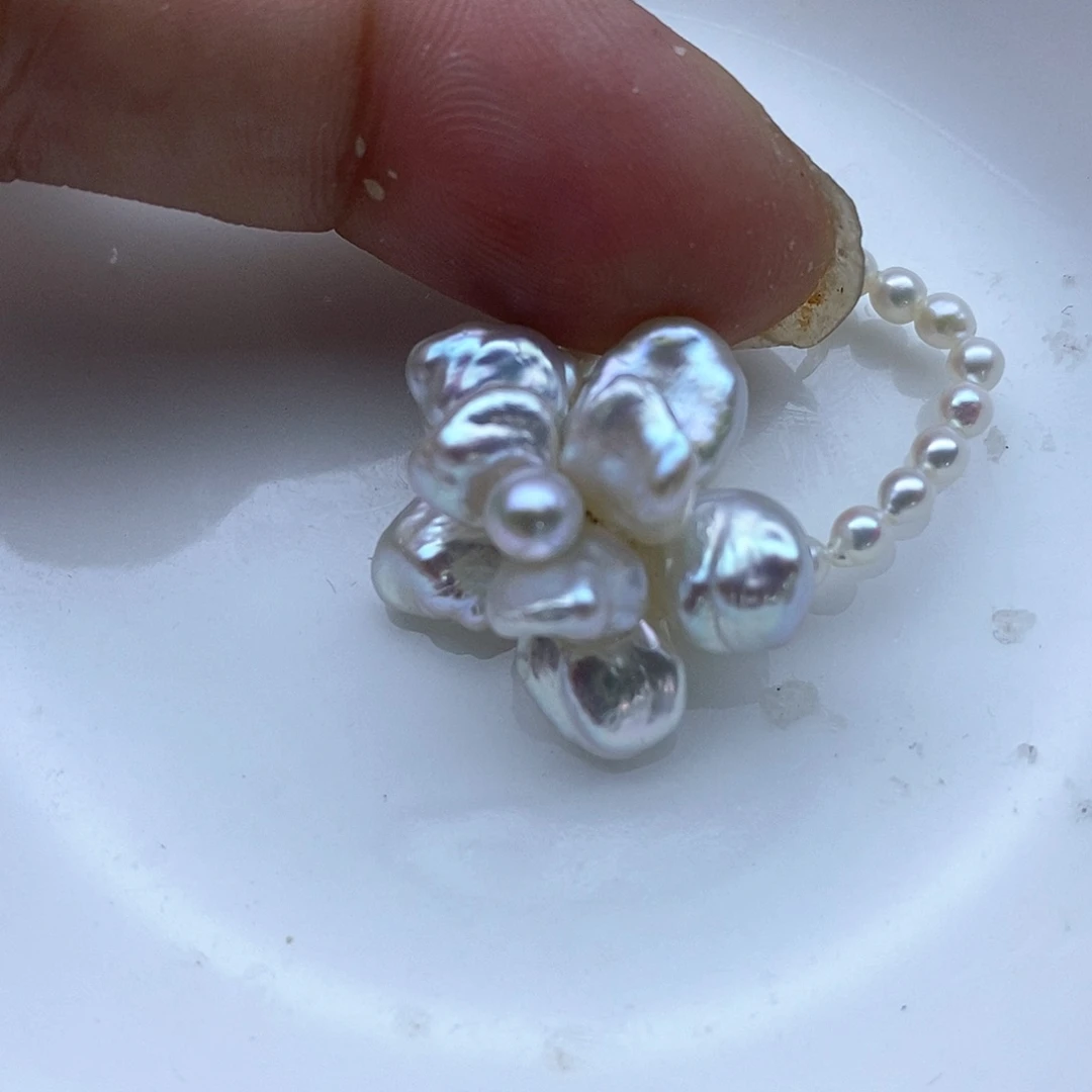 拖***踢合金耳钉淡水珍珠