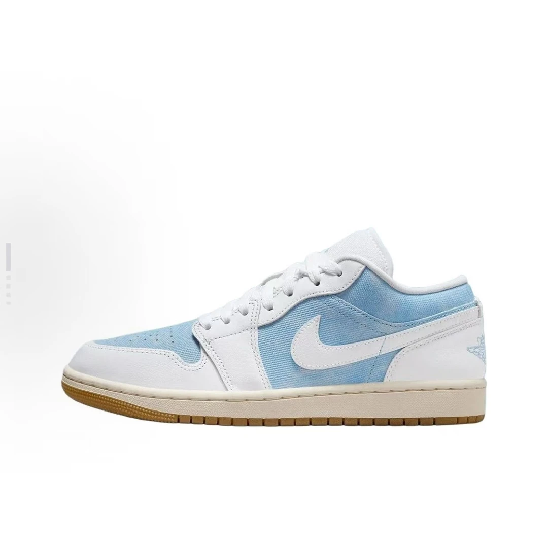 Jordan Air Jordan 1 丹宁 舒适百 防滑 低帮女款蓝白色HQ2004400