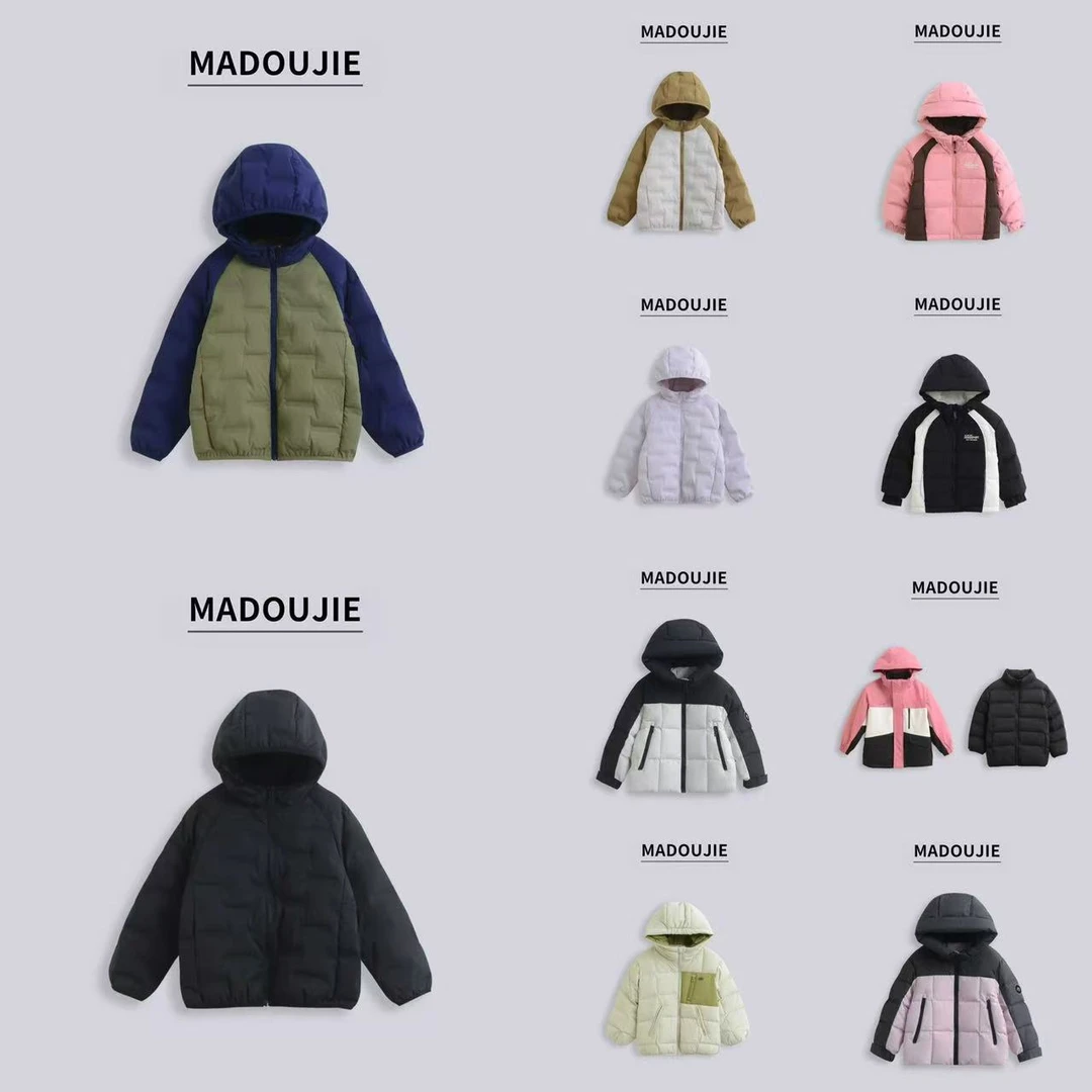 AA【拼色】冬季童装新款时尚休闲宽松中大童儿童羽绒服MK021