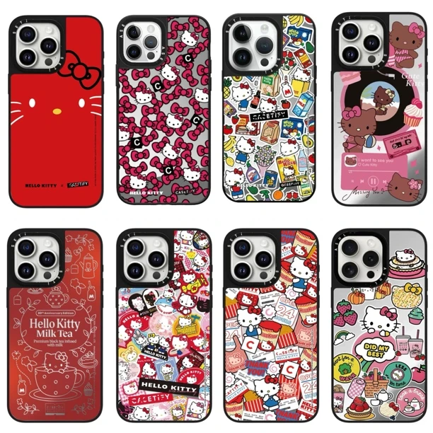 【高版磨砂黑框】新年KT猫系列版苹果iphone11/16手机壳硬背软边