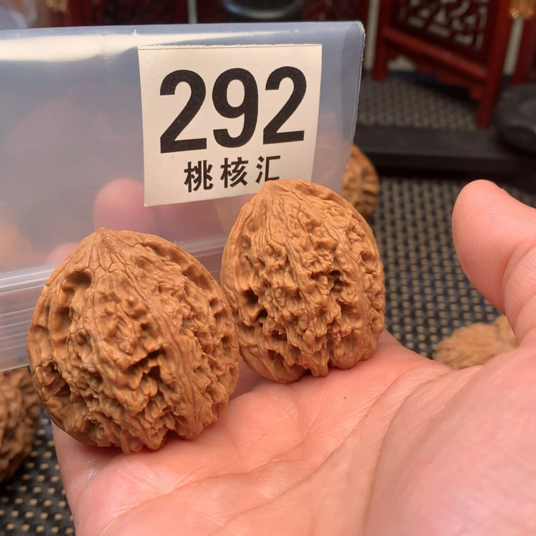 文玩核桃把件牡丹纹39