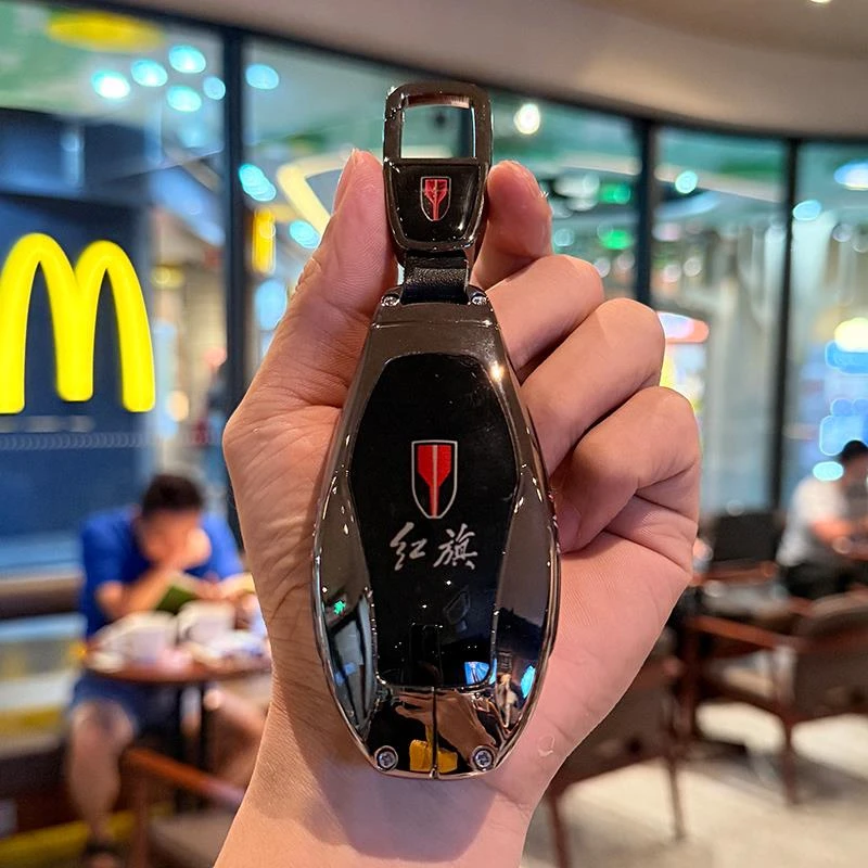 适用2025款红旗h5钥匙套25款hs5高档H9新款h6车hs3车包壳锁扣男士